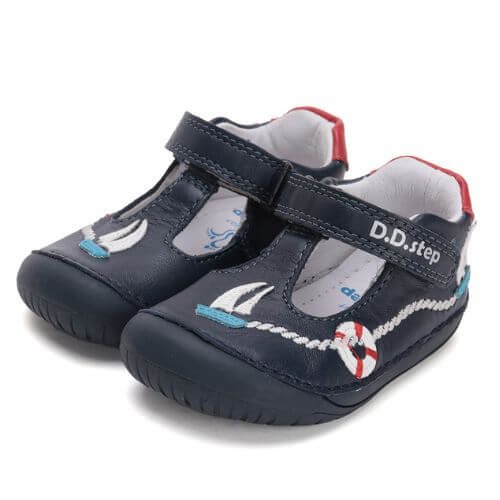 Pantofi decupati copii baieti din piele DD Step, Albastru – H070-51434 Pantofi decupati copii baieti din piele DD Step, Albastru – H070-51434