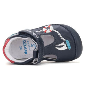 Pantofi decupati copii baieti din piele DD Step, Albastru – H070-51434
