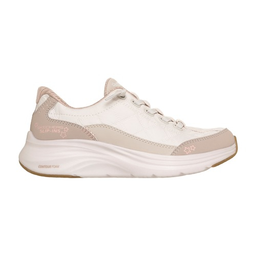 Pantofi fete Skechers Contour Foam Slip-ins, Crem/Bej – 303949L-NTTP Pantofi fete Skechers Contour Foam Slip-ins, Crem/Bej – 303949L-NTTP