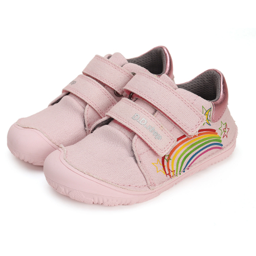 Pantofi copii fete Barefoot din canvas DD Step, Roz – C073-41805A