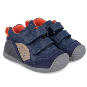 Pantofi copii baieti din piele Biomecanics, Albastru – 241120-C183