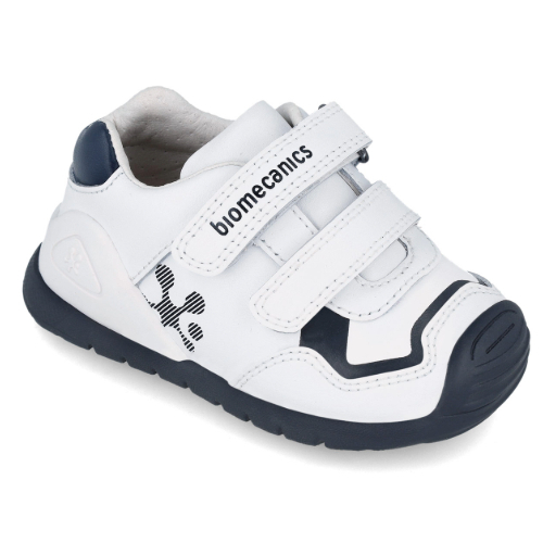 Pantofi copii baieti din piele Biomecanics, Alb – 241001-A578