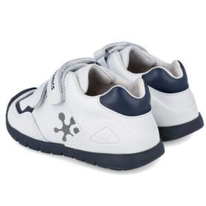 Pantofi copii baieti din piele Biomecanics, Alb – 241001-A578