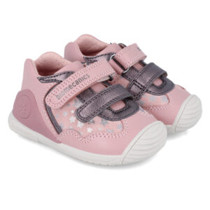 Pantofi copii fete din piele Biomecanics, Roz – 241103-B159