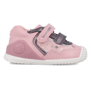 Pantofi copii fete din piele Biomecanics, Roz – 241103-B159