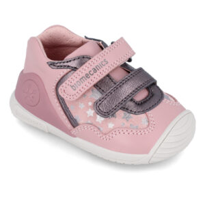 Pantofi copii fete din piele Biomecanics, Roz – 241103-B159