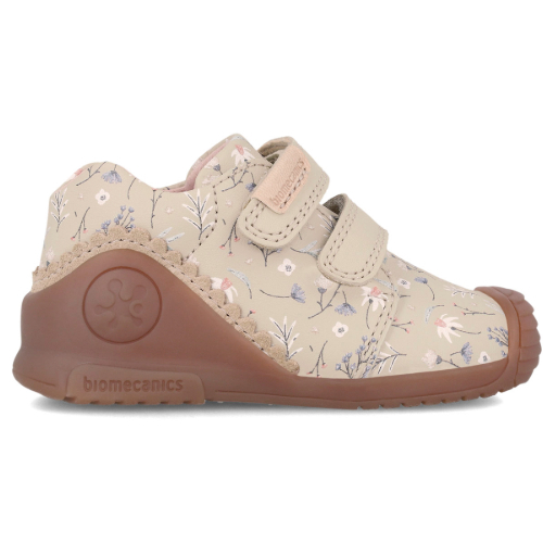 Pantofi copii fete din piele Biomecanics, Crem – 241102-C677