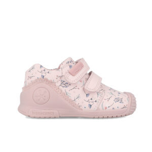 Pantofi copii fete din piele Biomecanics, Roz – 241102-B779