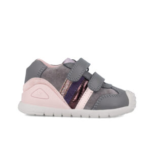 Pantofi copii fete din piele Biomecanics, Gri – 241110-C213