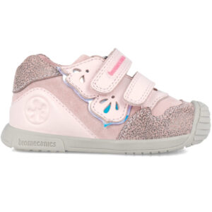 Pantofi copii fete din piele Biomecanics, Roz – 241108-C779