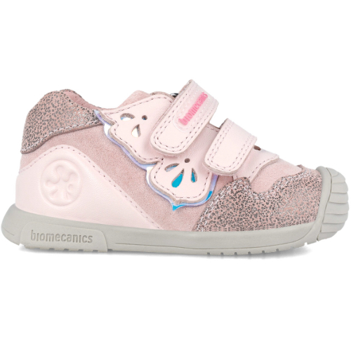 Pantofi copii fete din piele Biomecanics, Roz – 241108-C779