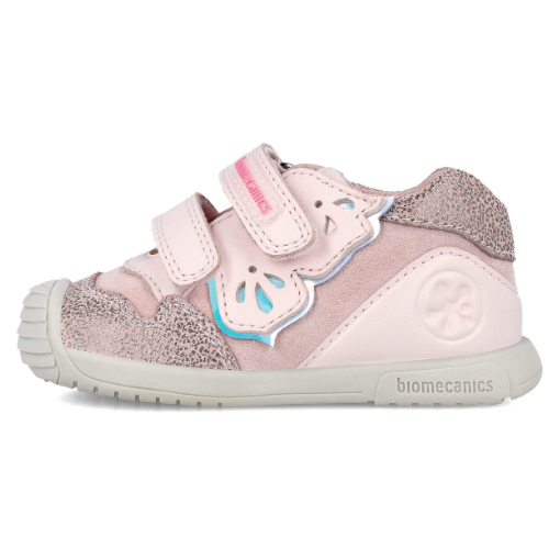 Pantofi copii fete din piele Biomecanics, Roz – 241108-C779