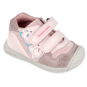 Pantofi copii fete din piele Biomecanics, Roz – 241108-C779