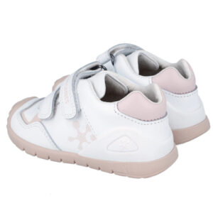 Pantofi copii fete din piele Biomecanics, Alb 241001-B786