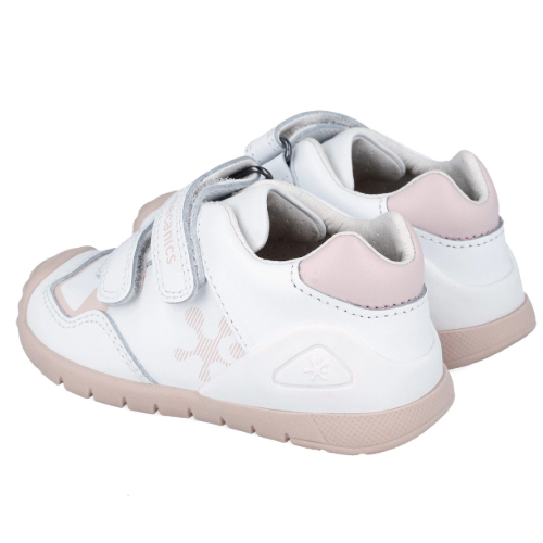 Pantofi copii fete din piele Biomecanics, Alb 241001-B786