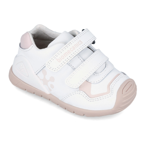 Pantofi copii fete din piele Biomecanics, Alb 241001-B786