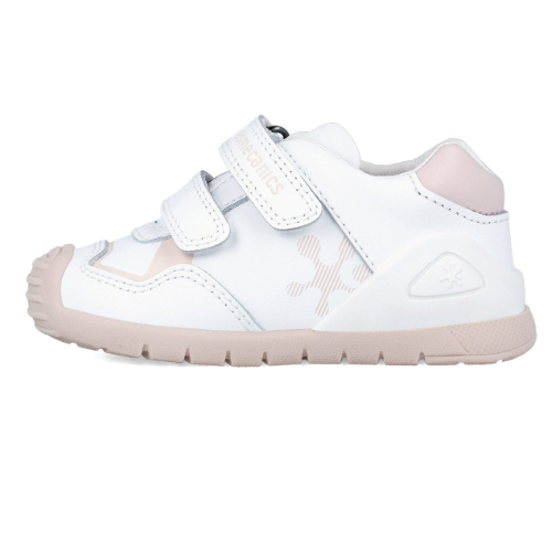 Pantofi copii fete din piele Biomecanics, Alb 241001-B786