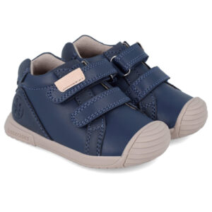 Pantofi copii baieti din piele Biomecanics, Albastru – 241126-A789