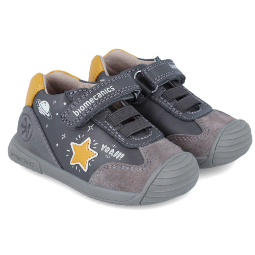 Pantofi copii baieti din piele Biomecanics, Gri – 241129-B093 Pantofi copii baieti din piele Biomecanics, Gri – 241129-B093