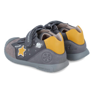 Pantofi copii baieti din piele Biomecanics, Gri – 241129-B093
