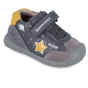Pantofi copii baieti din piele Biomecanics, Gri – 241129-B093