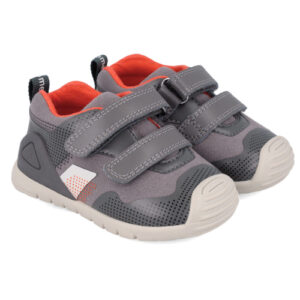 Pantofi copii baieti din piele Biomecanics, Gri – 241131-B213