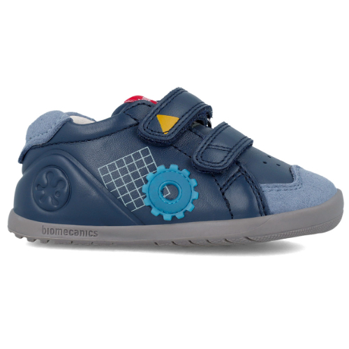 Pantofi copii baieti calapod lat din piele Biomecanics, Albastru – 241161-A183