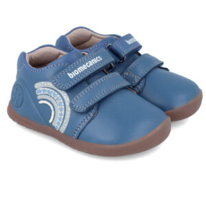 Pantofi copii baieti calapod lat din piele Biomecanics, Albastru – 241162-A556