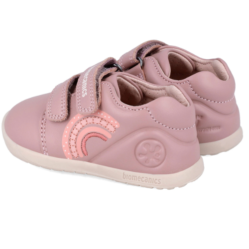 Pantofi copii fete calapod lat din piele Biomecanics, Roz – 241162-B159