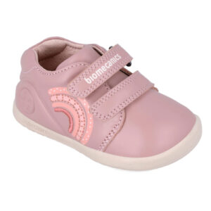 Pantofi copii fete calapod lat din piele Biomecanics, Roz – 241162-B159