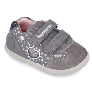 Pantofi copii fete calapod lat din piele Biomecanics, Gri – 241163-B213