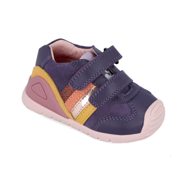 Pantofi copii fete din piele Biomecanics, Mov – 241110-D783