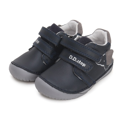 Pantofi copii baieti Barefoot din piele DD Step, Albastru – S070-42919A