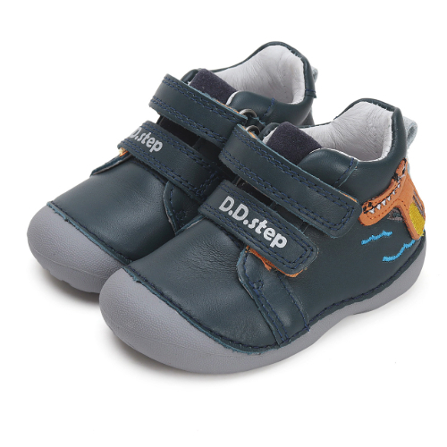 Pantofi copii baieti din piele DD Step, Albastru – S015-42325B