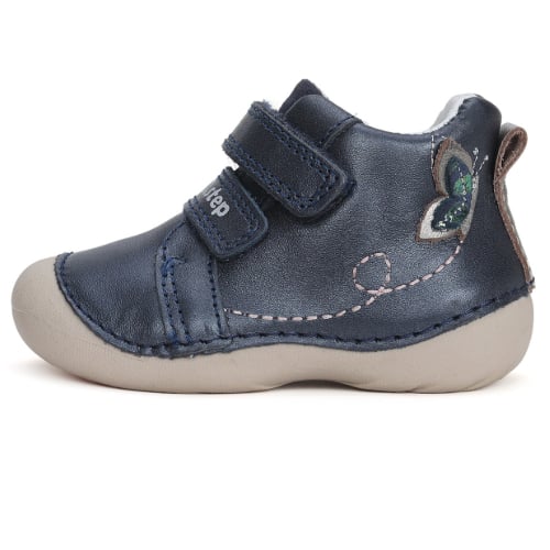 Pantofi copii fete din piele DD Step, Albastru – S015-42400