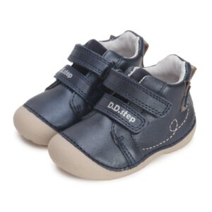 Pantofi copii fete din piele DD Step, Albastru – S015-42400