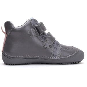 Pantofi copii fete din piele Barefoot DD Step, Gri – A063-42804A