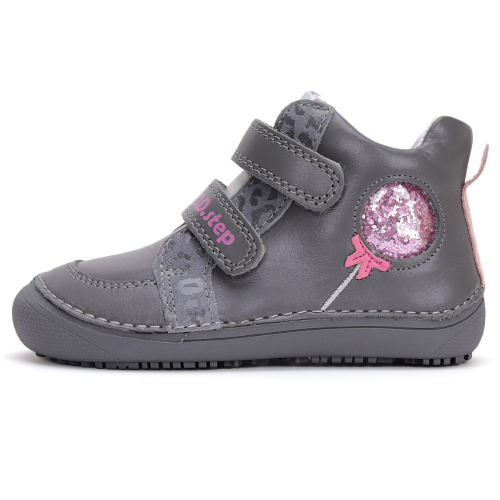 Pantofi copii fete din piele Barefoot DD Step, Gri – A063-42804A Pantofi copii fete din piele Barefoot DD Step, Gri – A063-42804A