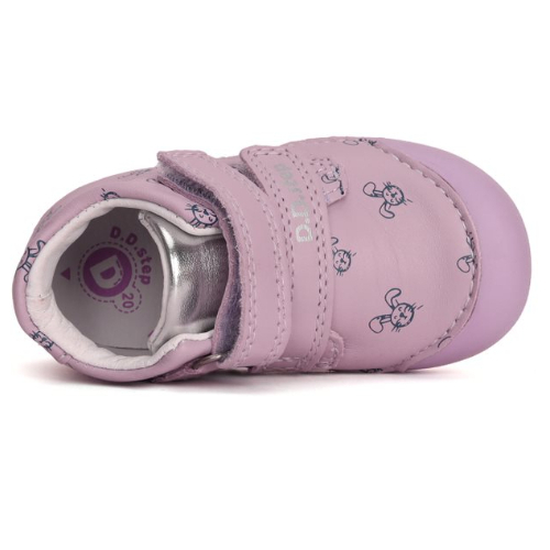 Pantofi copii fete din piele DD Step, Mov – S066-41803C