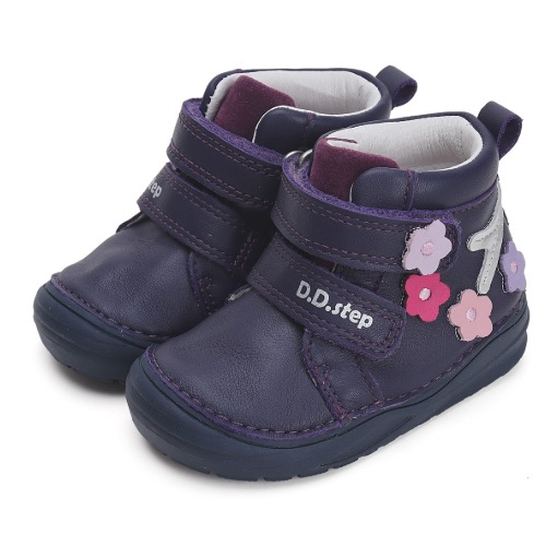Pantofi copii fete din piele DD Step, Albastru – S071-42821