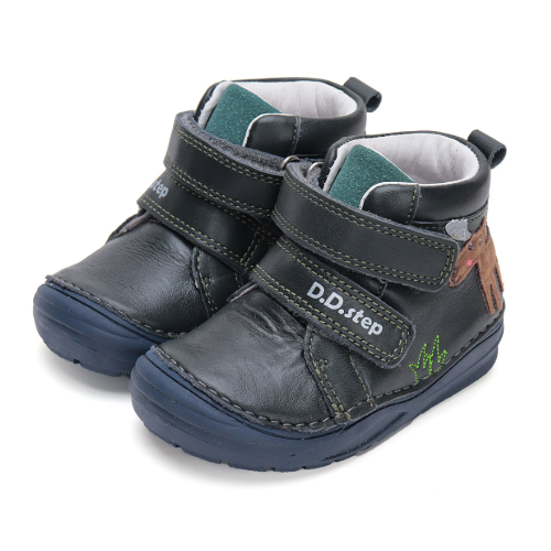 Pantofi copii baieti din piele DD Step, Verde – S071-42933