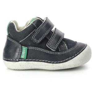 Pantofi copii baieti din piele Kickers, Negru-894560-10-101