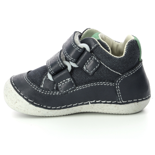 Pantofi copii baieti din piele Kickers, Negru-894560-10-101