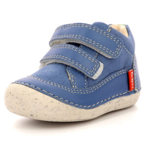 Pantofi copii baieti din piele Kickers, Albastru-894560-10-52