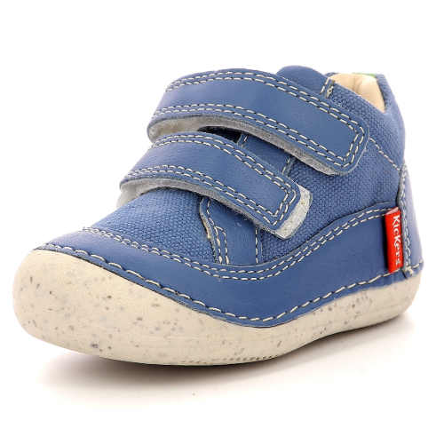 Pantofi copii baieti din piele Kickers, Albastru-894560-10-52