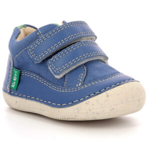 Pantofi copii baieti din piele Kickers, Albastru-894560-10-52