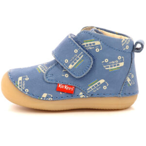 Pantofi copii baieti din piele Kickers, Albastru-961540-10-53