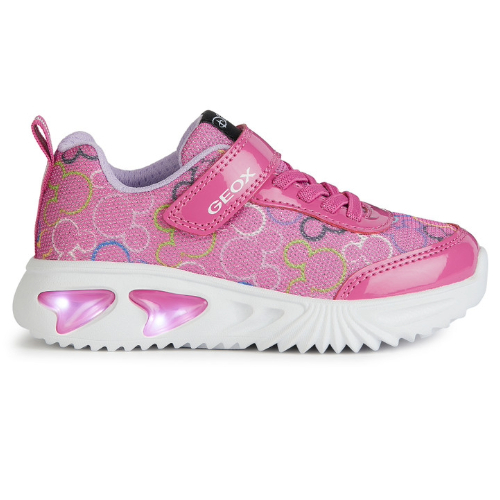 Pantofi copii fete Minnie Mouse cu LED din textil Geox, Roz – J45E9D_09LHH_C8238 Pantofi copii fete Minnie Mouse cu LED din textil Geox, Roz – J45E9D_09LHH_C8238