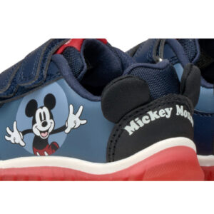 Pantofi copii baieti Mickey Mouse cu LED din textil Geox, Albastru – B465ZB_000BC_C0700