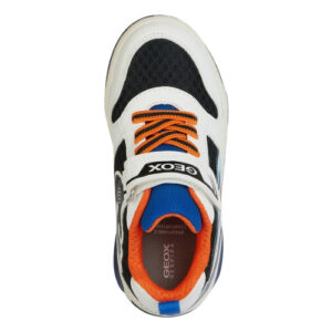 Pantofi copii baieti cu LED din textil Geox, Alb – J459CC_01454_C0245